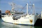 ID 996 NIVAGA II (1988/1043grt/IMO 8700216) built in Lowestoft, England and operated by the Tuvaluan Government, makes a rare appearance in Auckland, NZ, having arrived for a 5-year survey at Titan Marine...